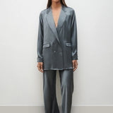 Silk Laundry Relaxed Blazer | Slate