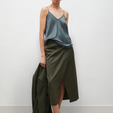 Silk Laundry Bias Cut Cami | Slate