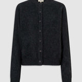 Oroton Cashmere Blend Cardigan | Charcoal