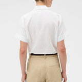Oroton Delicate Short Sleeve Shirt | Antique White
