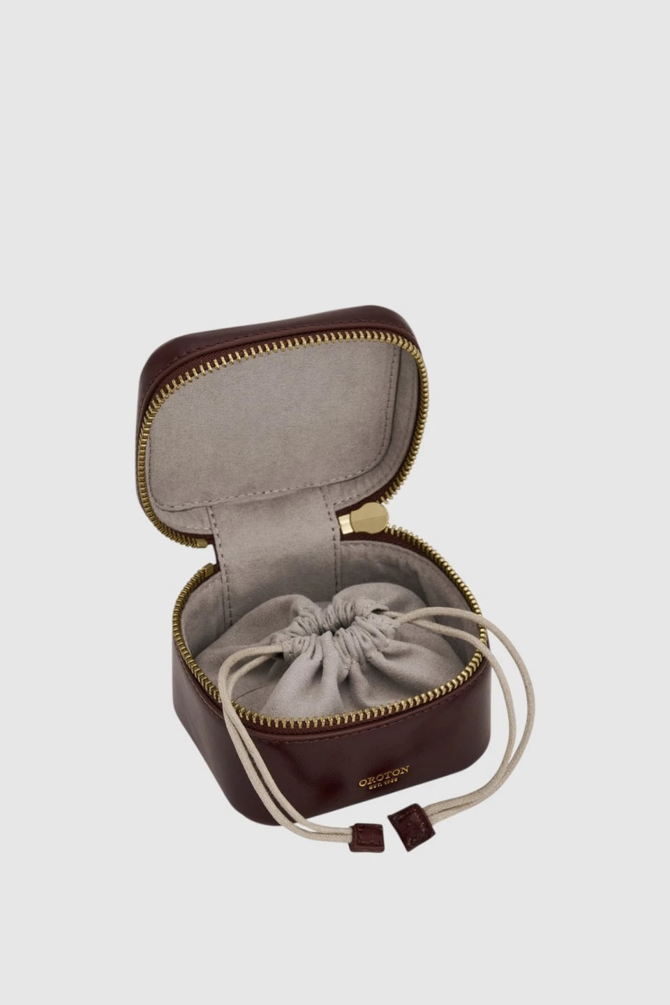 Oroton Indi Travel Jewellery Mini Case Crackle | Copper