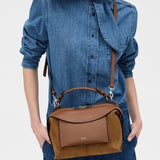 Oroton Mica Bowler Suede | Teak (PRE-ORDER)