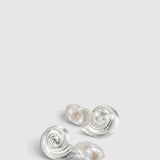 Oroton Maurie Pearl Drop Stud Earring | Pearl/Silver (PRE-ORDER)