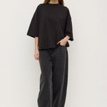 Max Cotton Oversized Tee Black