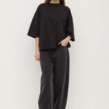Max Cotton Oversized Tee Black