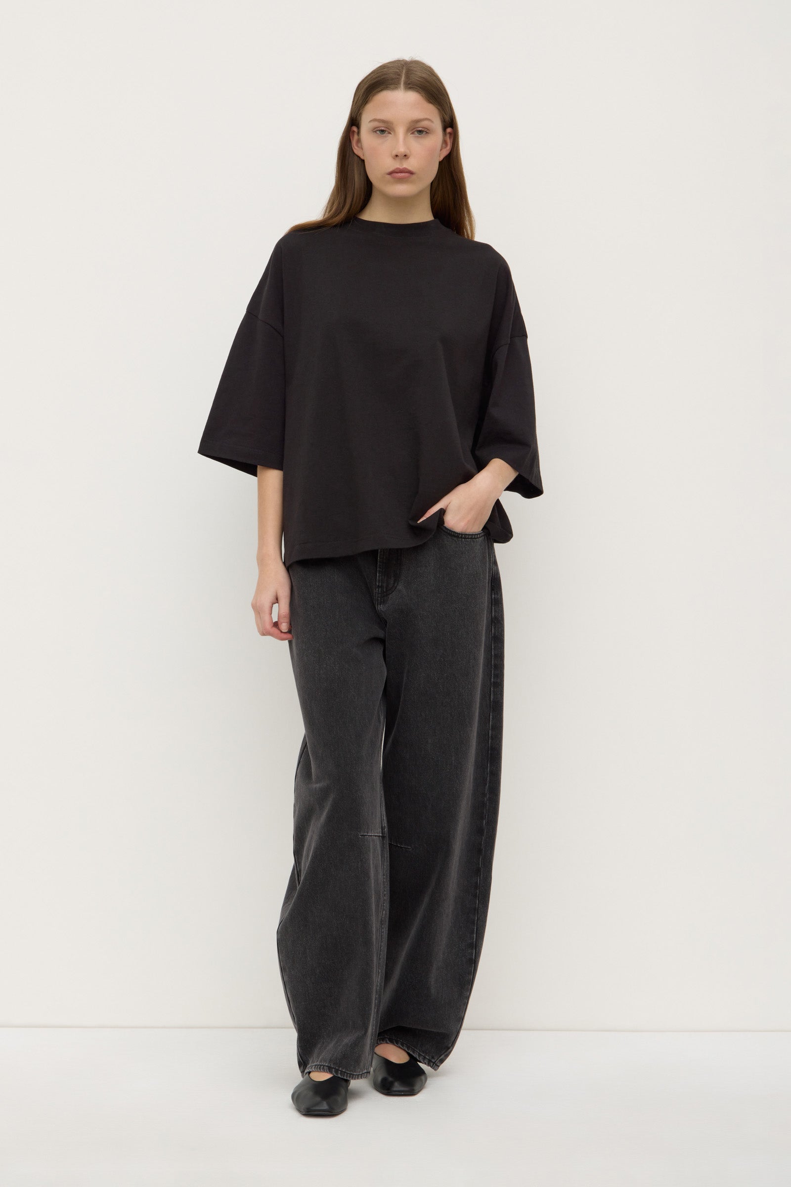 Max Cotton Oversized Tee Black