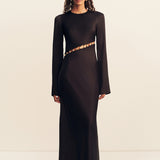 Winslow Long Sleeve Asymmetric Maxi Dress