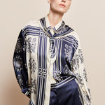 BANDERRA SCARF SILK SHIRT