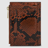 Oroton Mica Mini 10CC Zip Wallet | Copper Snake