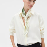 Oroton Botanical Daisy Scarf | Cream (PRE-ORDER)