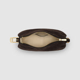 Oroton Cali Baguette | Suede Dark Chocolate