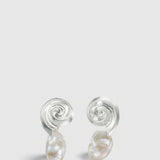 Oroton Maurie Pearl Drop Stud Earring | Pearl/Silver (PRE-ORDER)