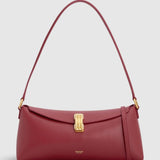 Oroton Allegra Medium Clutch Smooth | Garnet