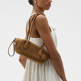 Oroton Breeze Baguette Suede | Dark Teak (PRE-ORDER)