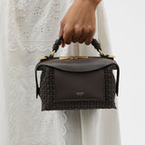 Oroton Mica Workmanship Bowler Mini |  Dark Chocolate (PRE-ORDER)
