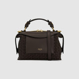 Oroton Mica Workmanship Bowler Mini |  Dark Chocolate (PRE-ORDER)