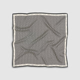 Oroton All Over Logo Silk Scarf | Cream/Black