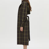 Winton check trench coat