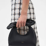Oroton Myrtle Satin Mini Bag | Black (PRE-ORDER)