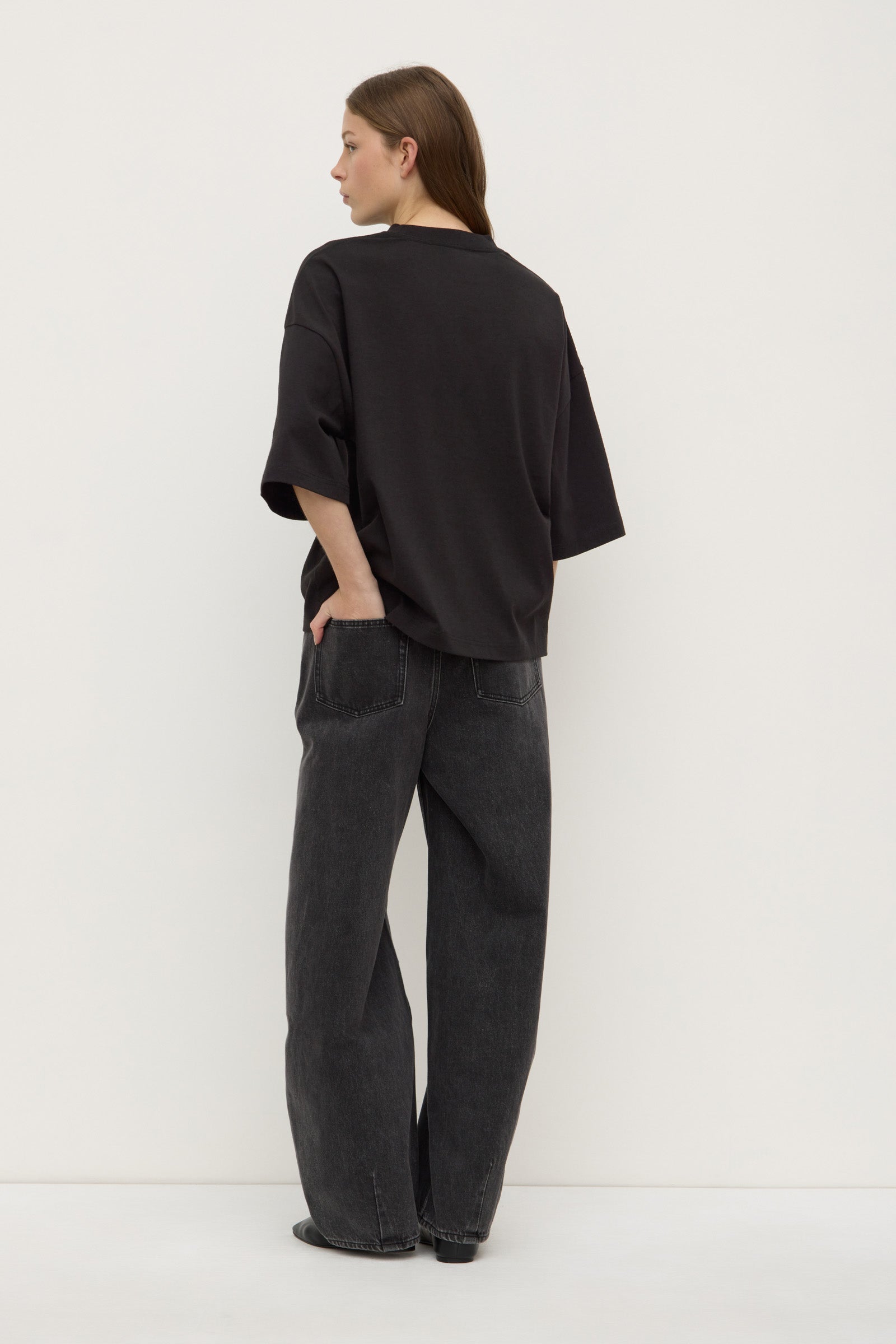 Max Cotton Oversized Tee Black