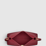 Oroton Allegra Medium Clutch Smooth | Garnet