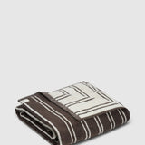 Oroton Riviera Reversible Bath Towel | Chocolate (PRE-ORDER)