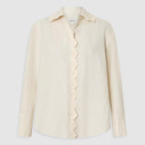 Oroton Lace Trim Shirt | Whipped Cream