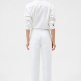 Oroton White Twill Pant | White