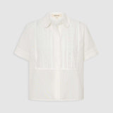 Oroton Delicate Short Sleeve Shirt | Antique White