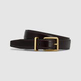Oroton Remi 25MM Belt | Dark Chocolate