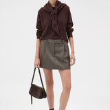 Oroton Scarf Knit | Dark Chocolate (PRE-ORDER)