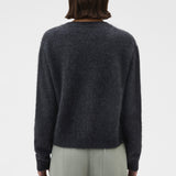 Oroton Cashmere Blend Cardigan | Charcoal