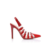 Lana Wilkinson Sasha Pump Vinylite & Red Patent
