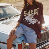 Sabbi The Very Oversized Rhinestone Tee | Aubergine