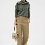 Oroton Warp Scarf Knit | Soft Khaki
