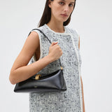 Oroton Allegra Medium Clutch Crackle | Black