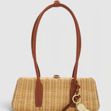 Oroton Louisa Wicker Bag | Natural/Cognac