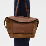Oroton Mica Medium Tote Suede | Teak