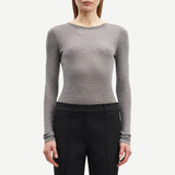 Samsoe Samsoe Sadou T-Shirt Long Sleeve | Grey Melange