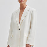 Second Female Lino Blazer | Antique White