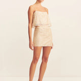 Shona Joy Everly Mini Skirt | Macadamia