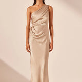Shona Joy La Lune One Shoulder Maxi Dress | Gold