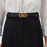 Oroton Olivia 20MM Logo Belt | Black