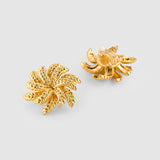 Oroton Wheat Statement Studs | Worn Gold