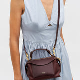 Oroton Mica Mini Bowler | Currant