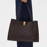 Oroton Millie Work Tote | Dark Chocolate
