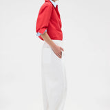 Oroton Barrel Leg Cotton Pant | White