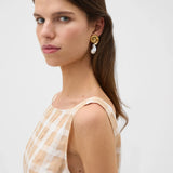 Oroton Maurie Pearl Drop Stud Earring | Pearl/Gold (PRE-ORDER)