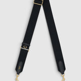 Oroton Essential Bag Strap | Black/Brass (PRE-ORDER)