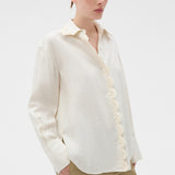 Oroton Lace Trim Shirt | Whipped Cream